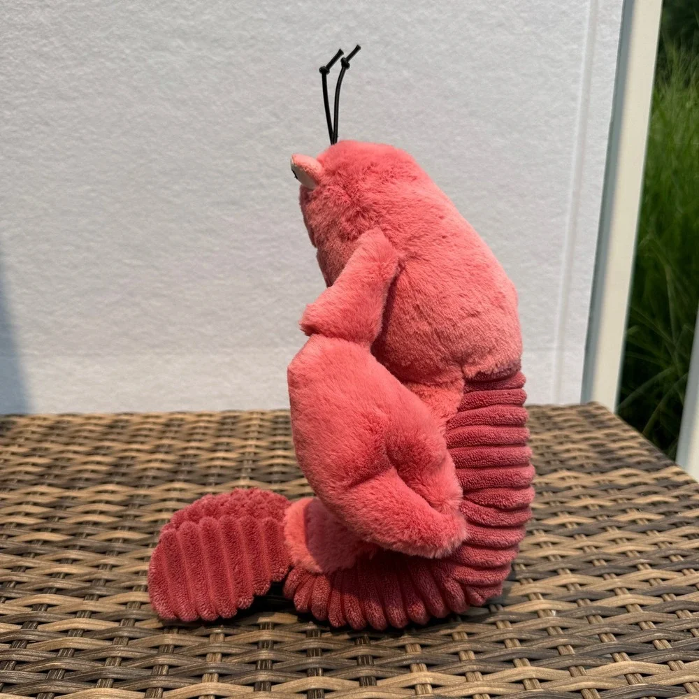 Retired Jellycat Larry Lobster Plush Stuffed Animal Pink 15